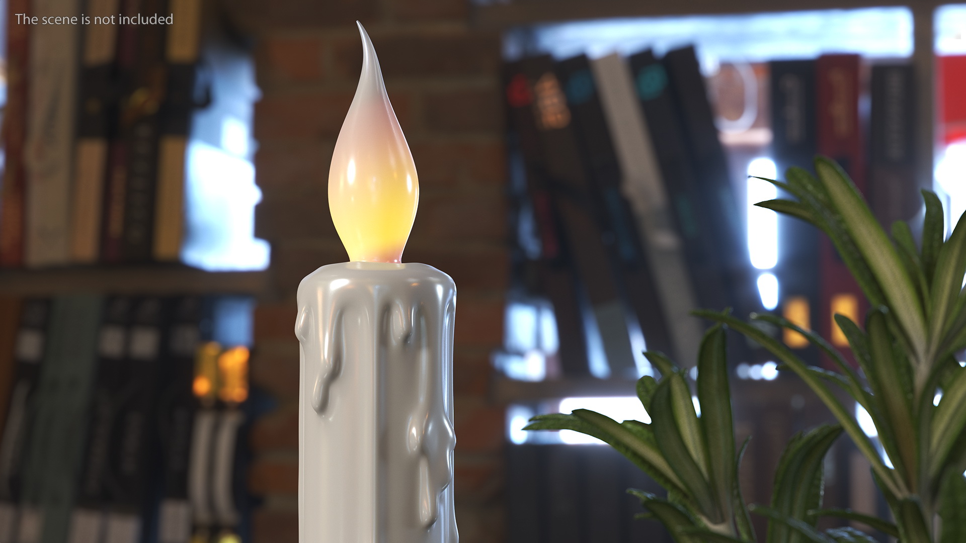 3D Electric Candle with Flame Effect model