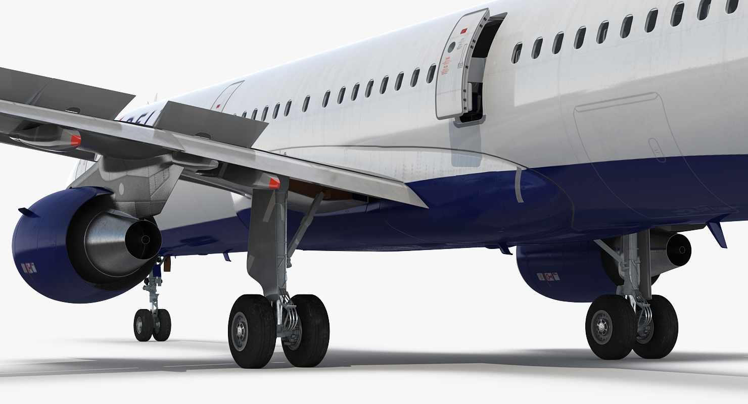 3D model Airbus A321 Delta Airlines with Interior