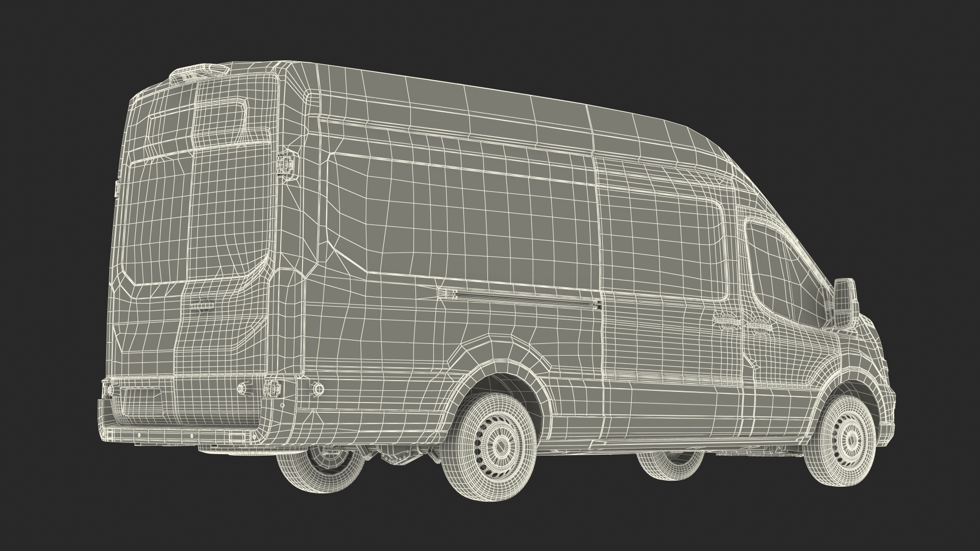 Cargo Van Generic 2020 Rigged 3D model