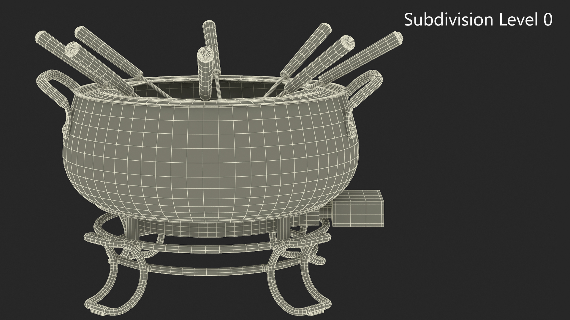 Electric Fondue Set 3D model