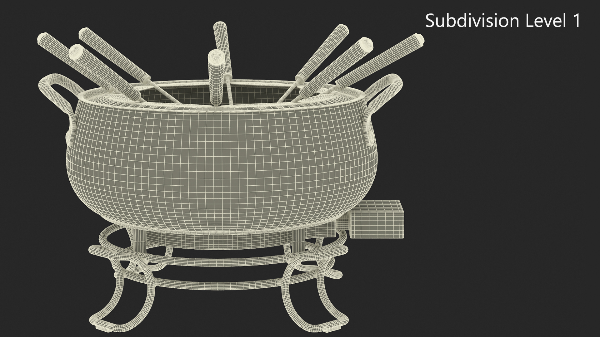 Electric Fondue Set 3D model