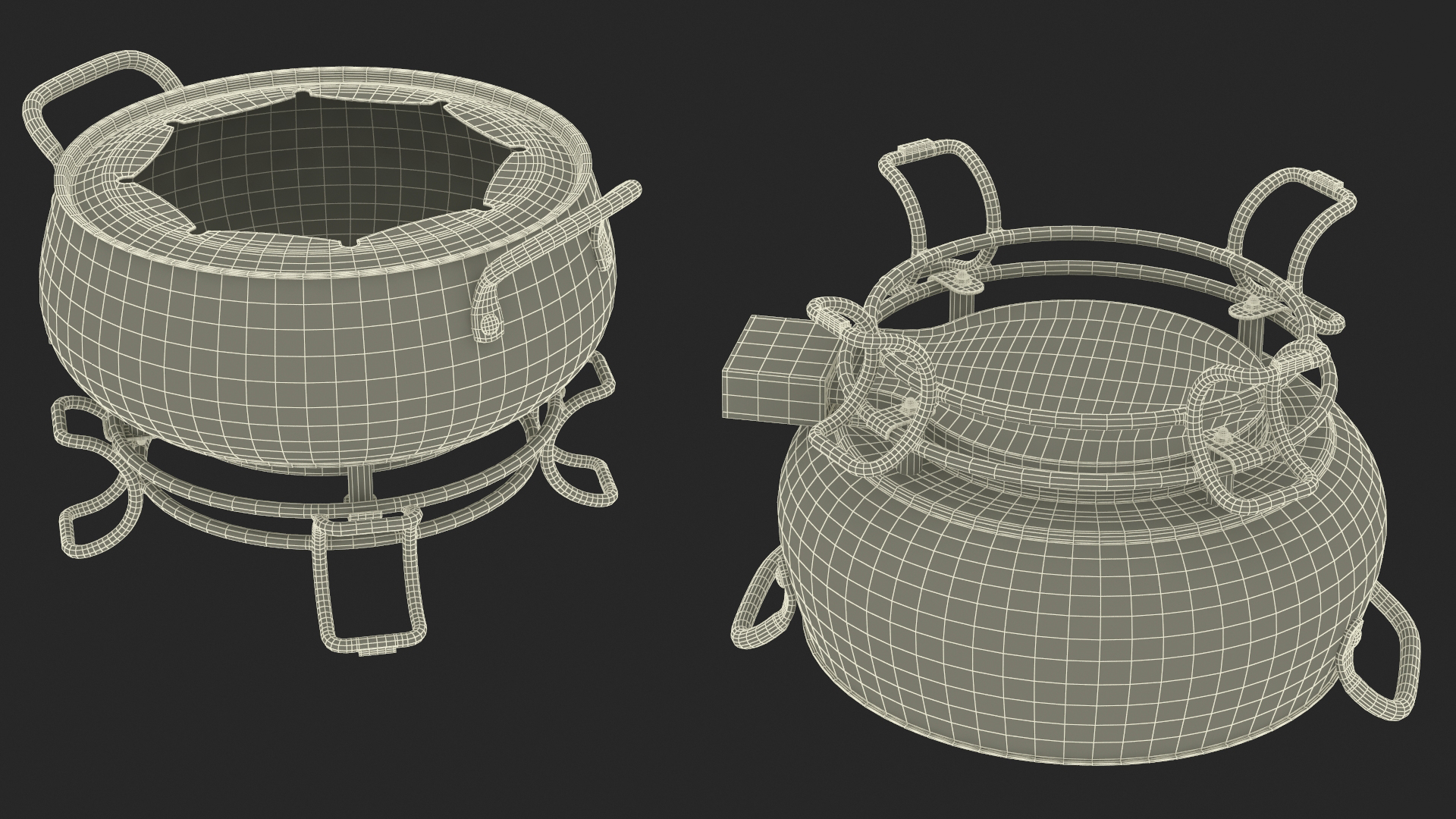 Electric Fondue Set 3D model