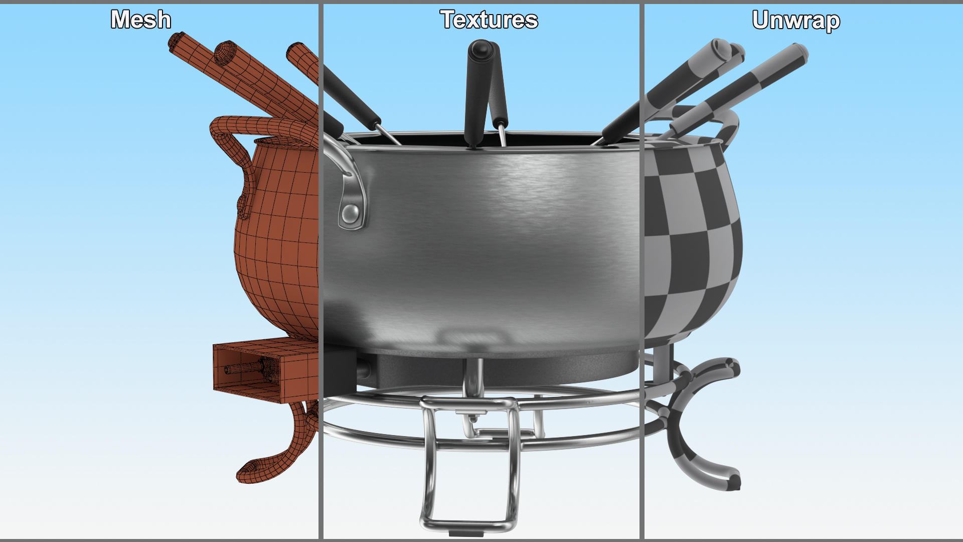 Electric Fondue Set 3D model