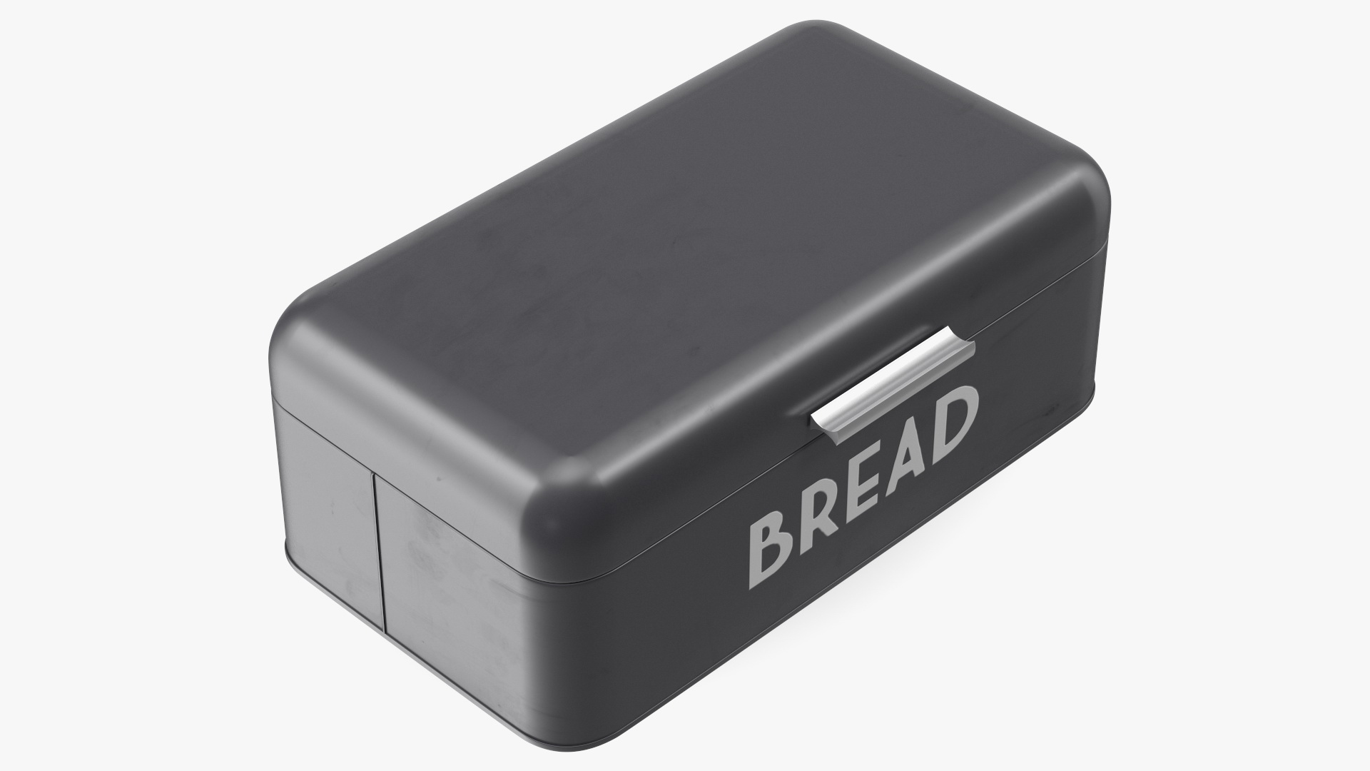 3D Metal Bread Bin Black