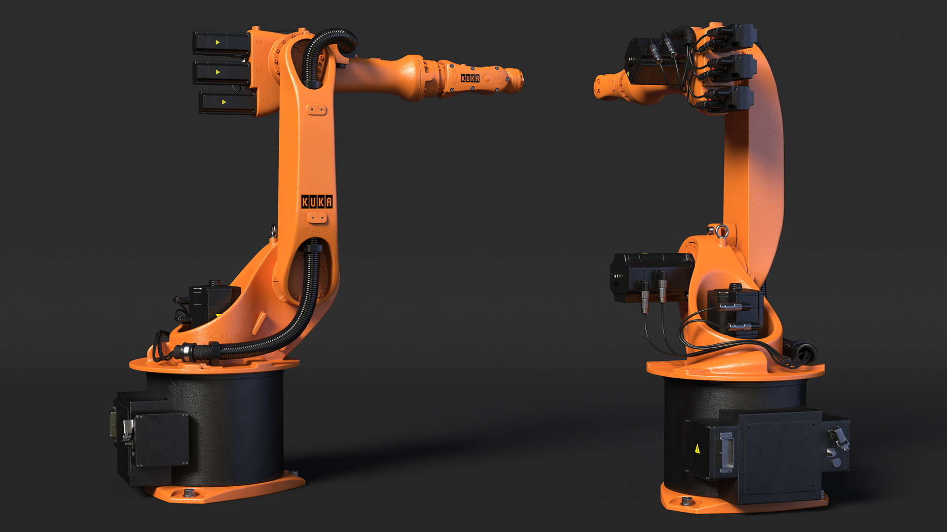 3D model Low Payload Robot Arm Kuka KR 6 2 Rigged