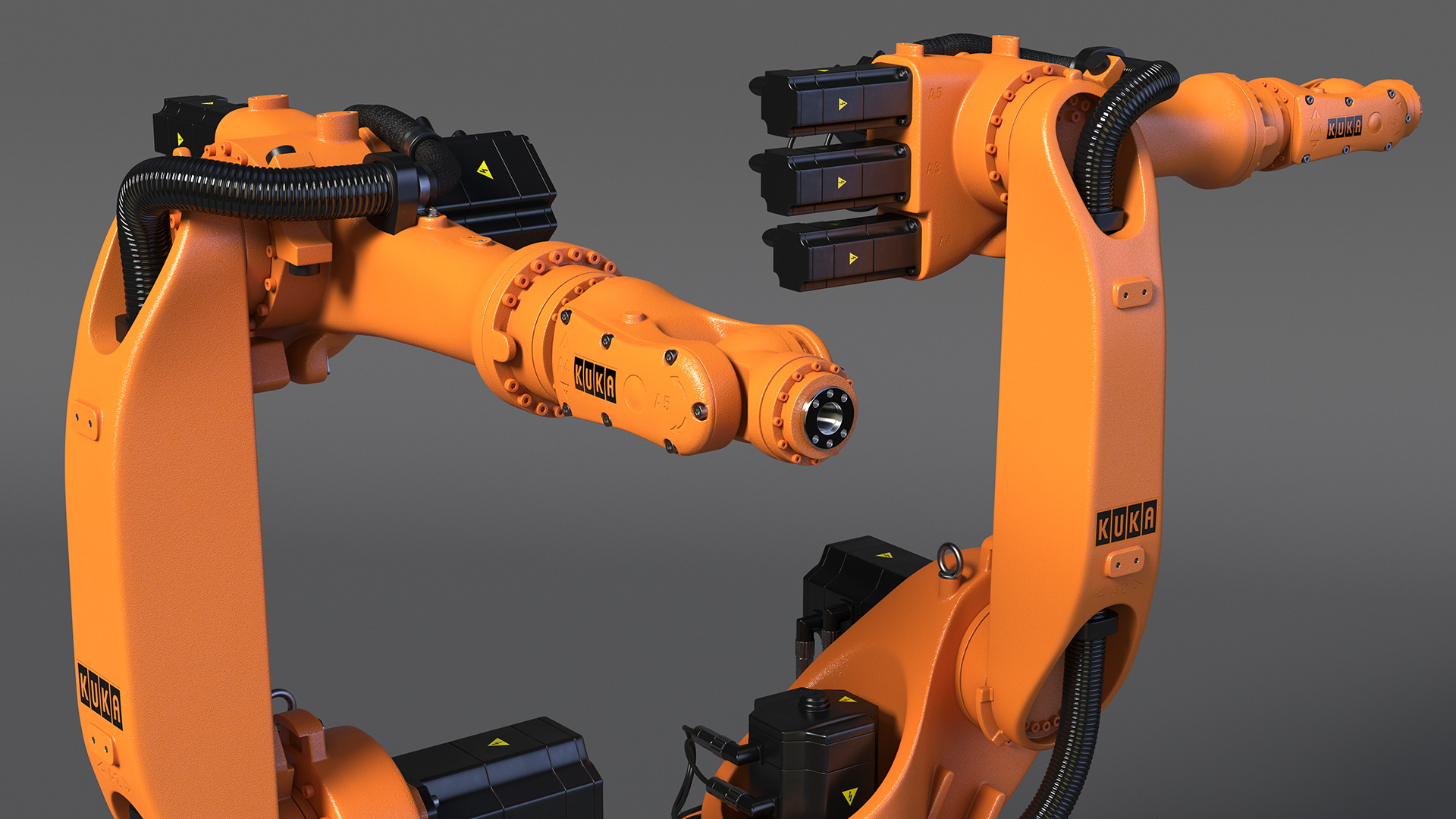 3D model Low Payload Robot Arm Kuka KR 6 2 Rigged