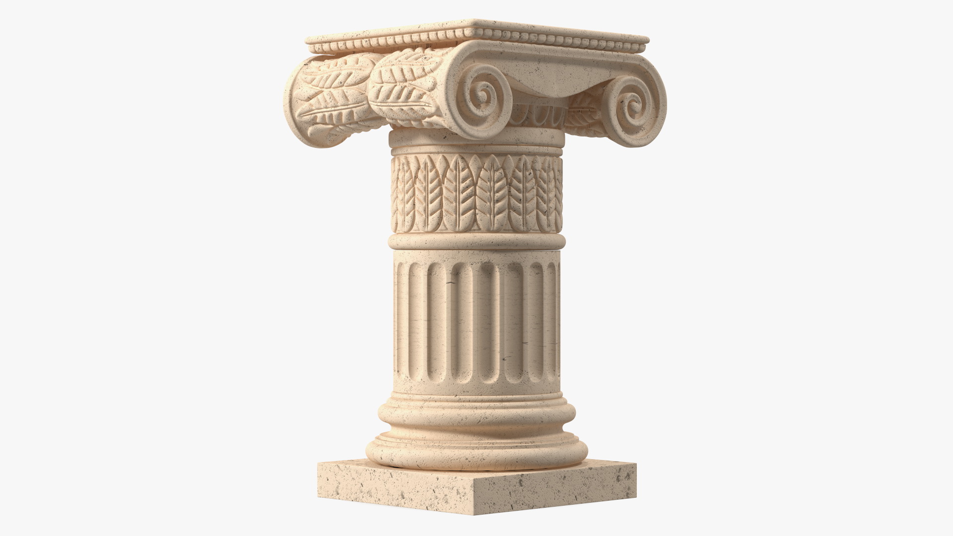 Greek Ionic Order Column Pillar Pedestal Statue 3D