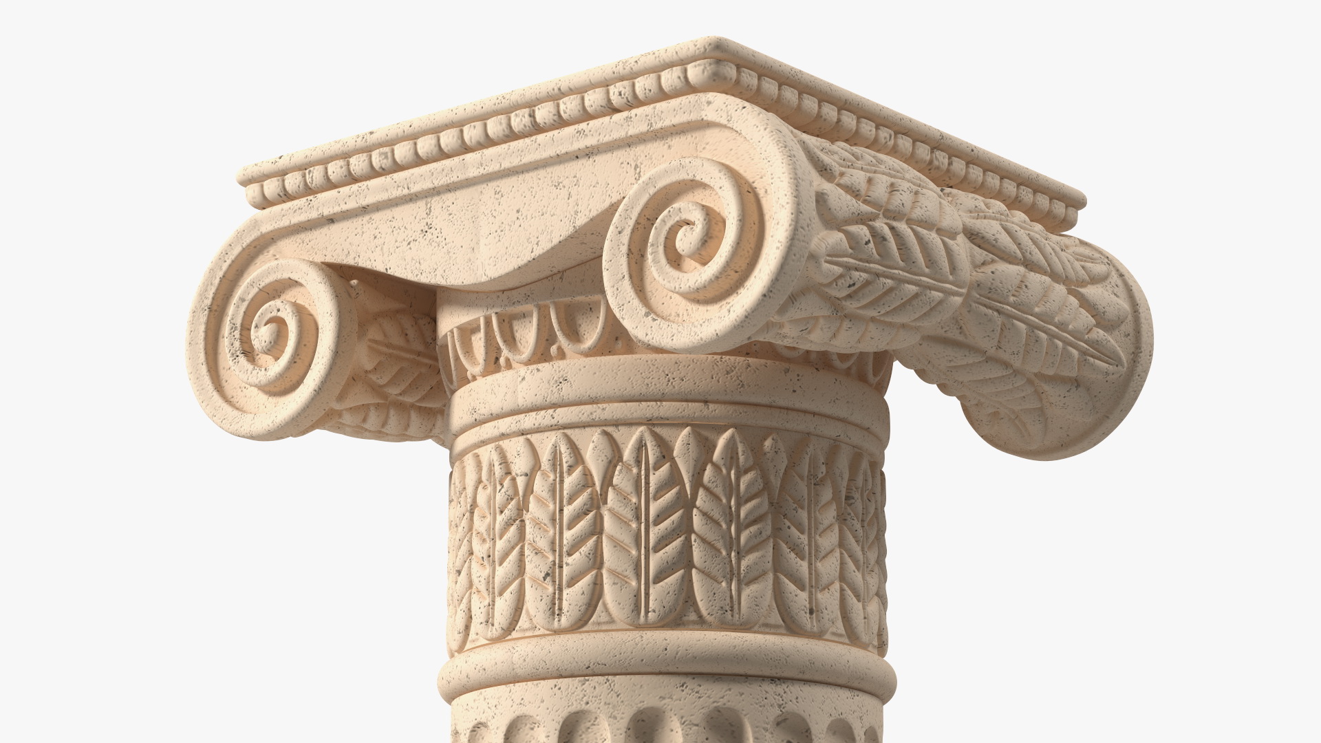 Greek Ionic Order Column Pillar Pedestal Statue 3D