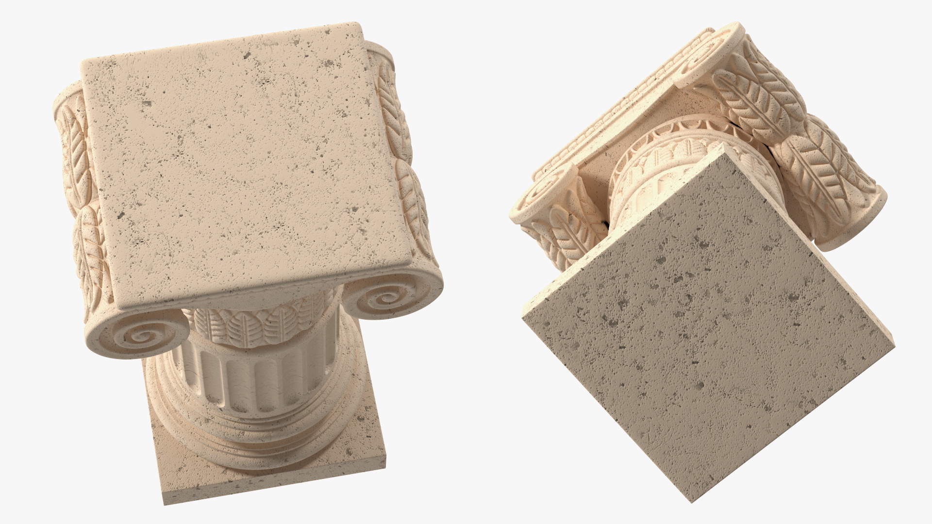 Greek Ionic Order Column Pillar Pedestal Statue 3D