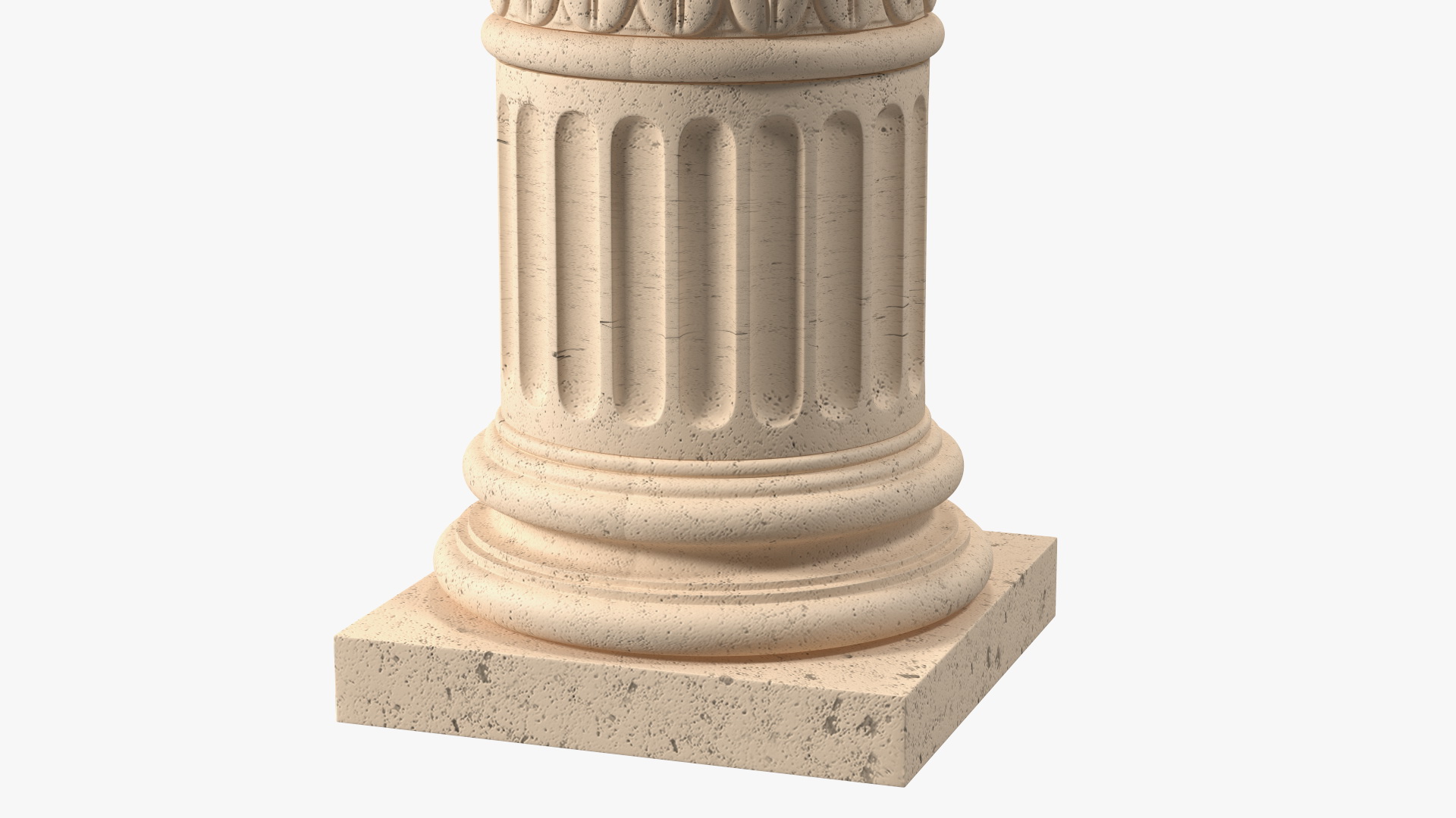 Greek Ionic Order Column Pillar Pedestal Statue 3D