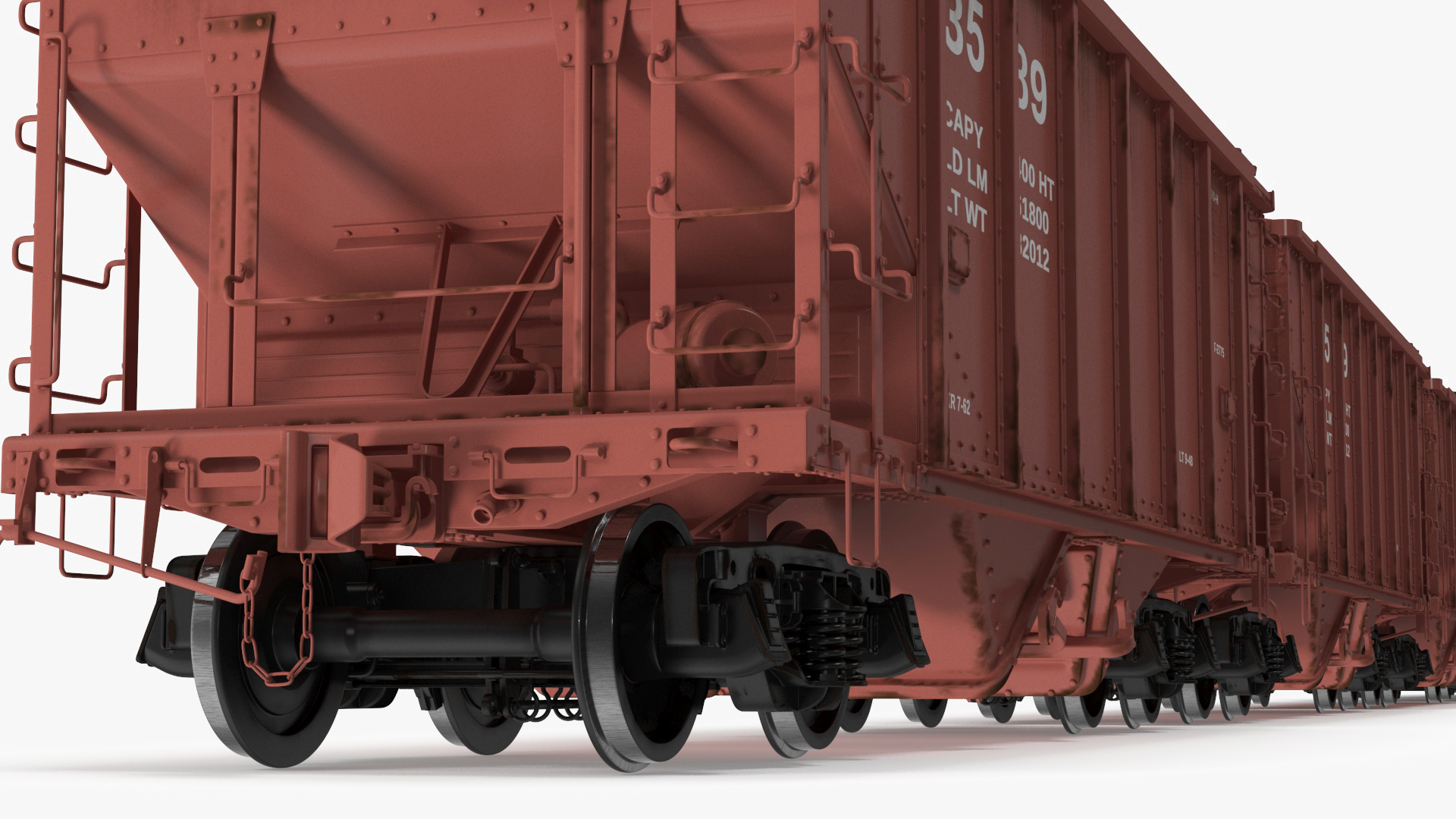 3D model Diesel Electric Locomotive Train with Freight Cars