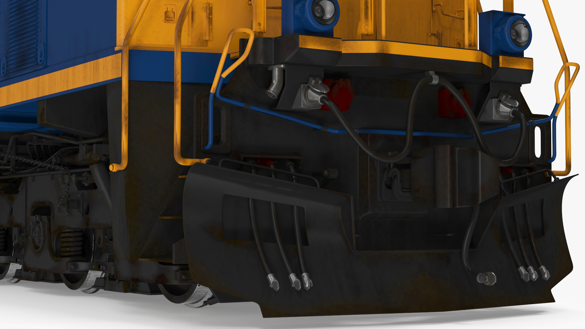 3D model Diesel Electric Locomotive Train with Freight Cars