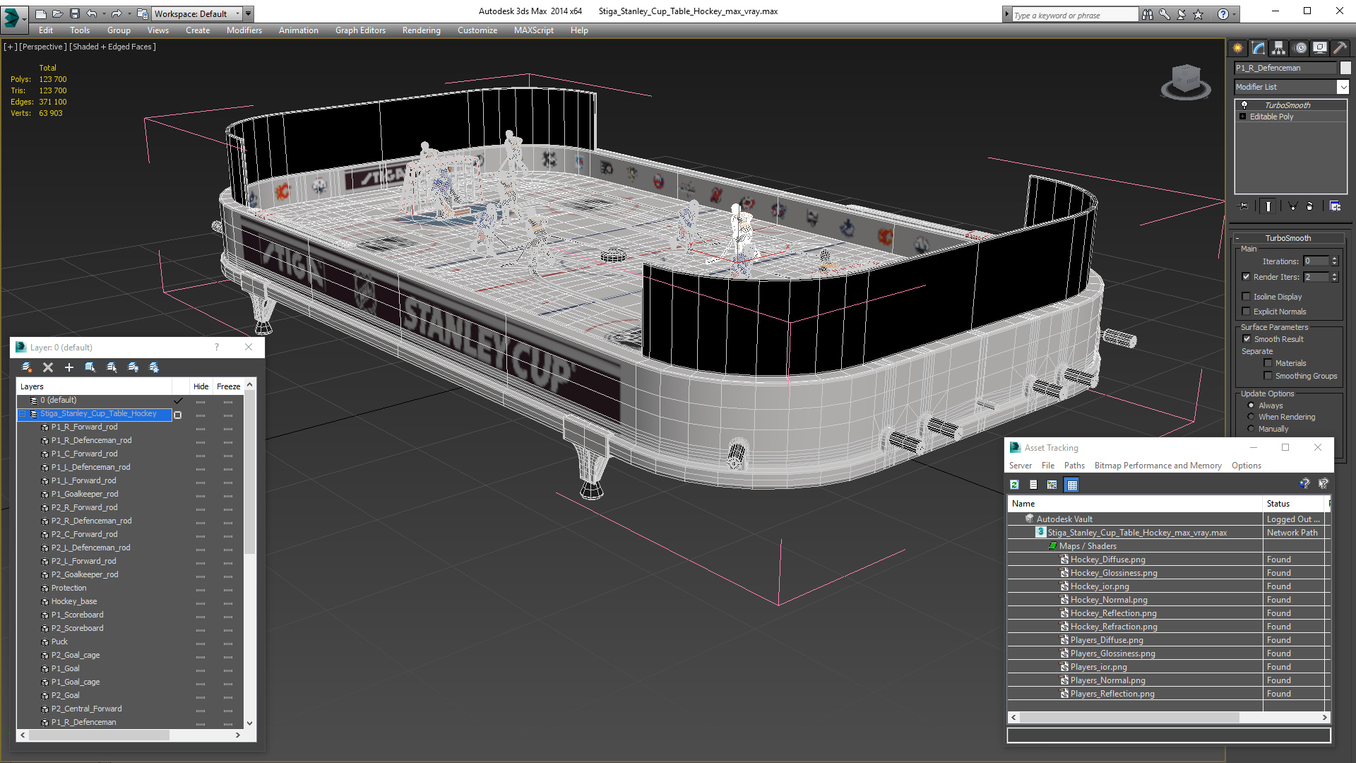 3D model Stiga Stanley Cup Table Hockey