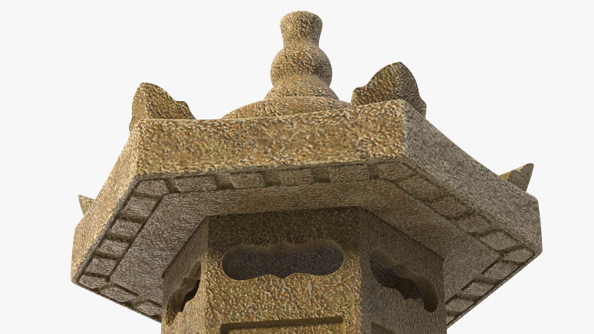 3D Stone Garden Pagoda Statue