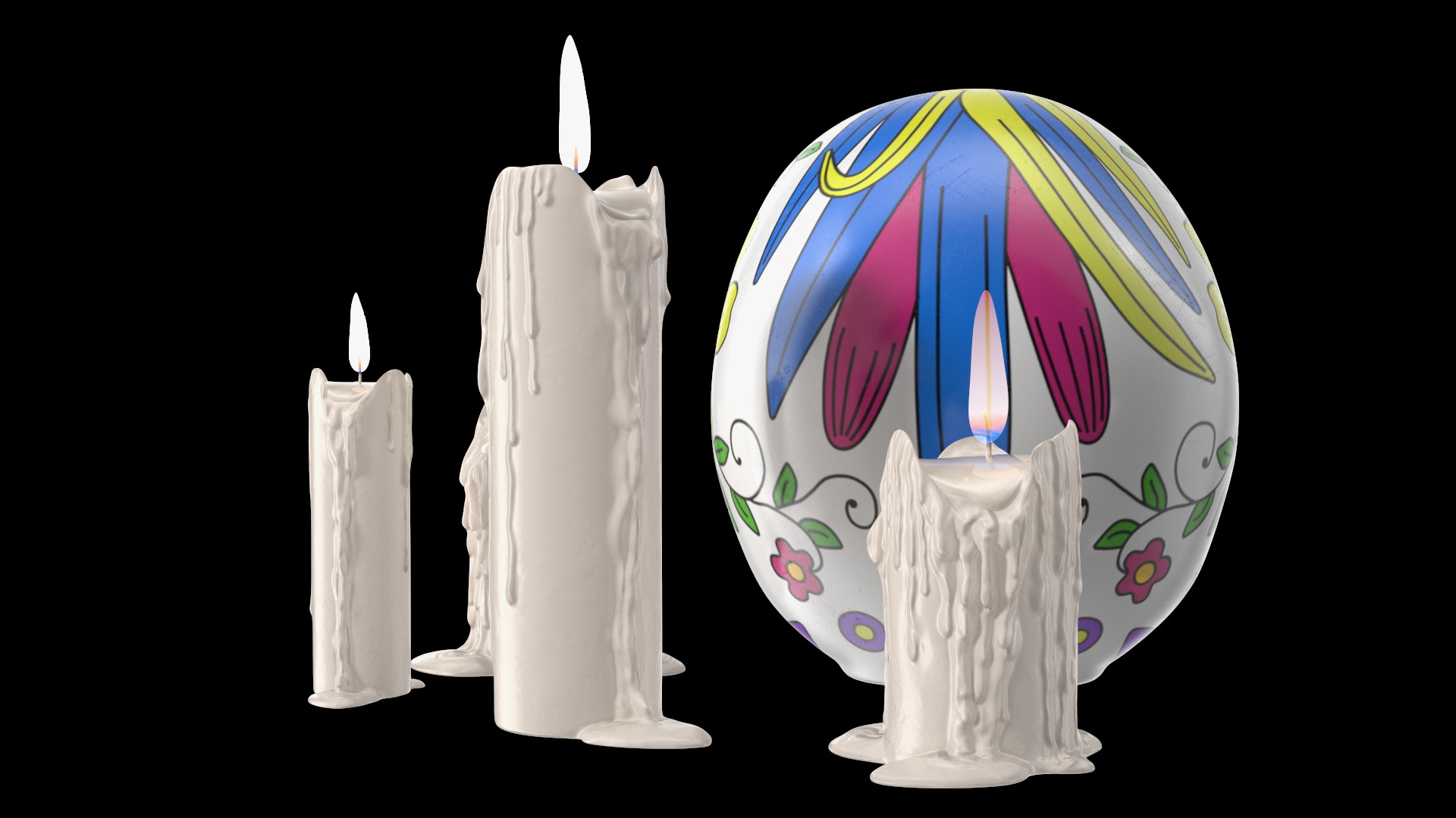 Calavera Flor de Vida with Candles 3D model