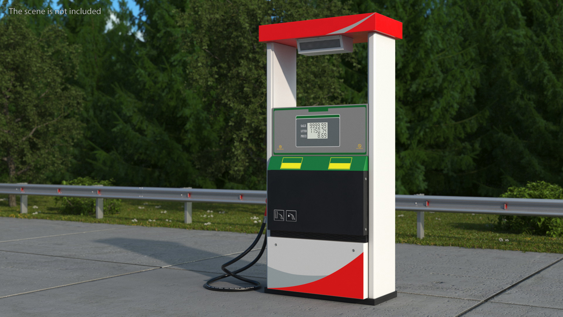 3D model Fuel Dispenser One Nozzle