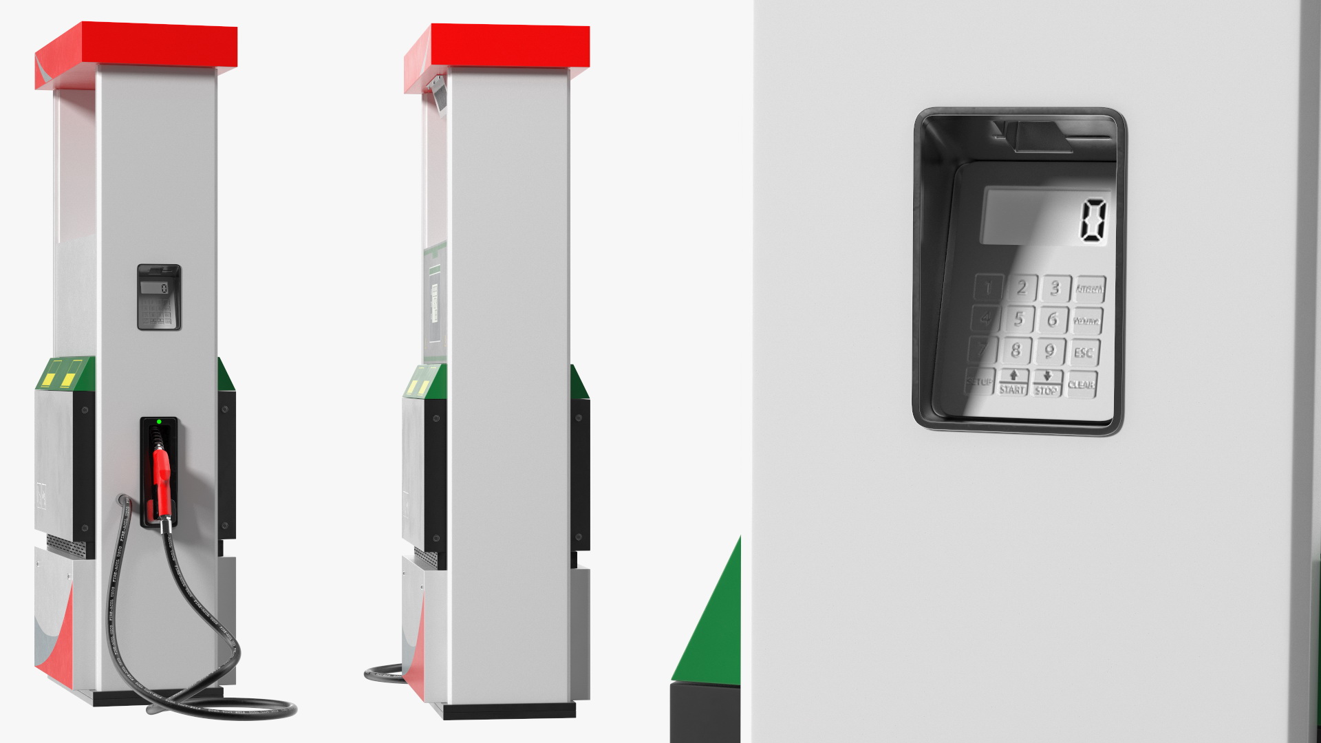 3D model Fuel Dispenser One Nozzle