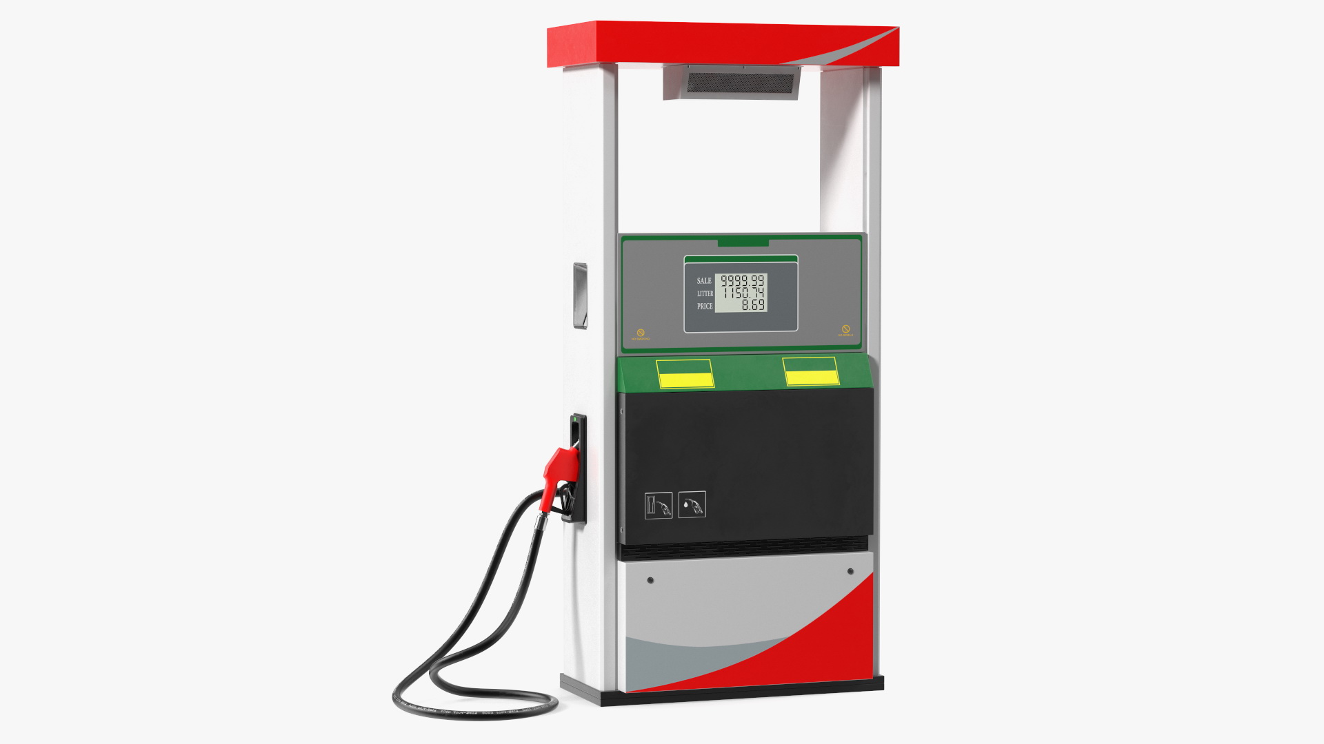 3D model Fuel Dispenser One Nozzle