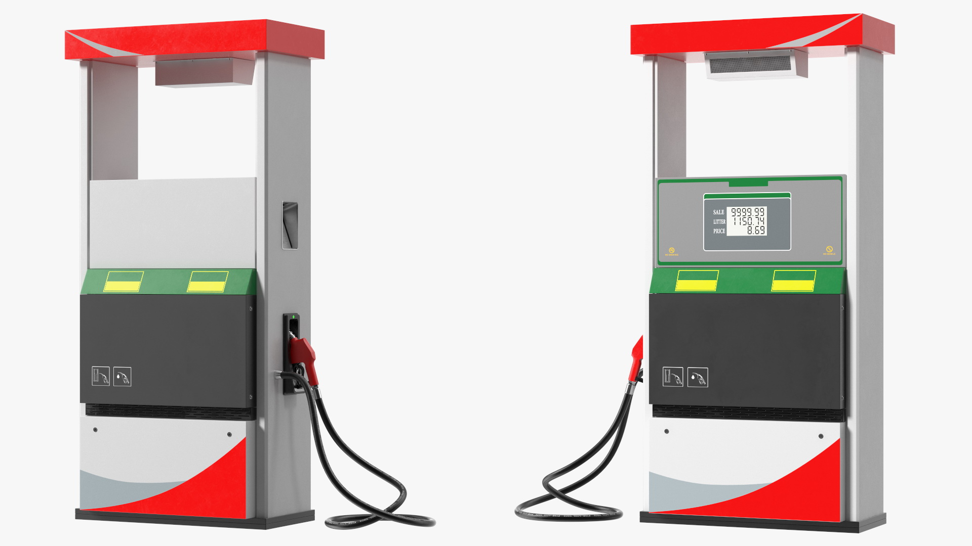 3D model Fuel Dispenser One Nozzle