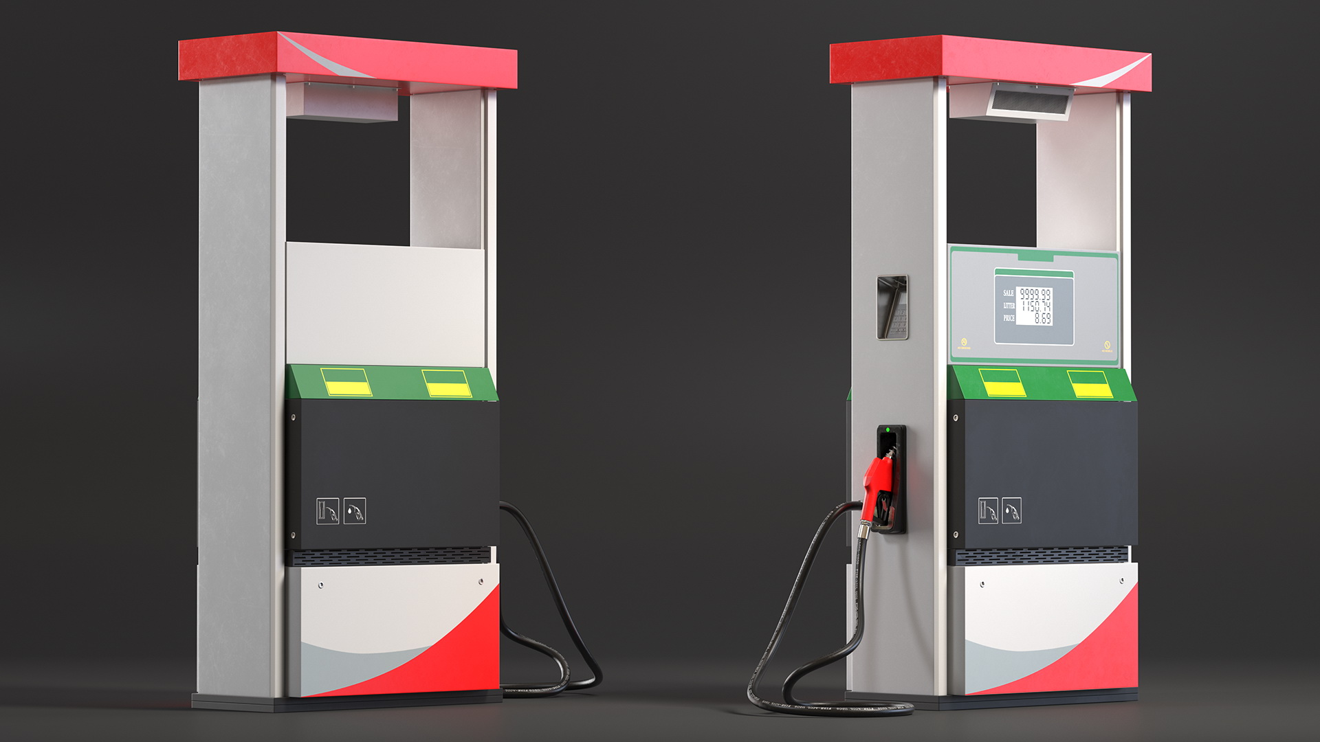 3D model Fuel Dispenser One Nozzle