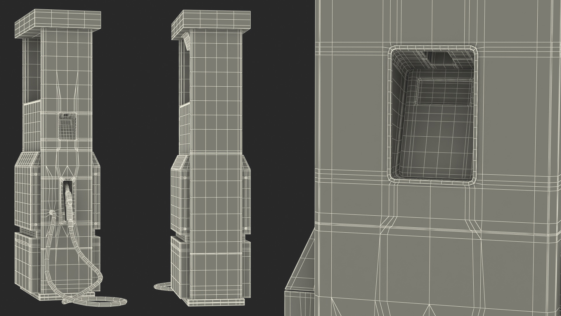 3D model Fuel Dispenser One Nozzle