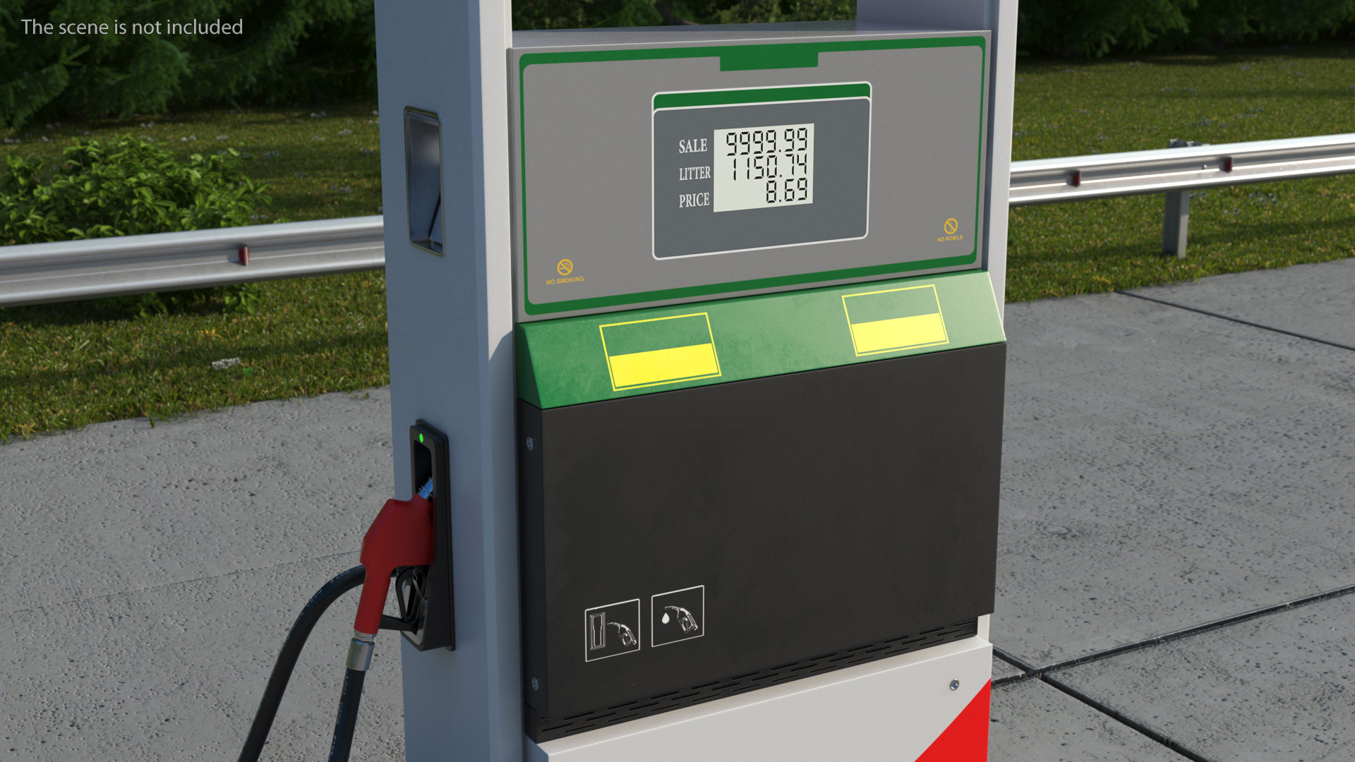 3D model Fuel Dispenser One Nozzle