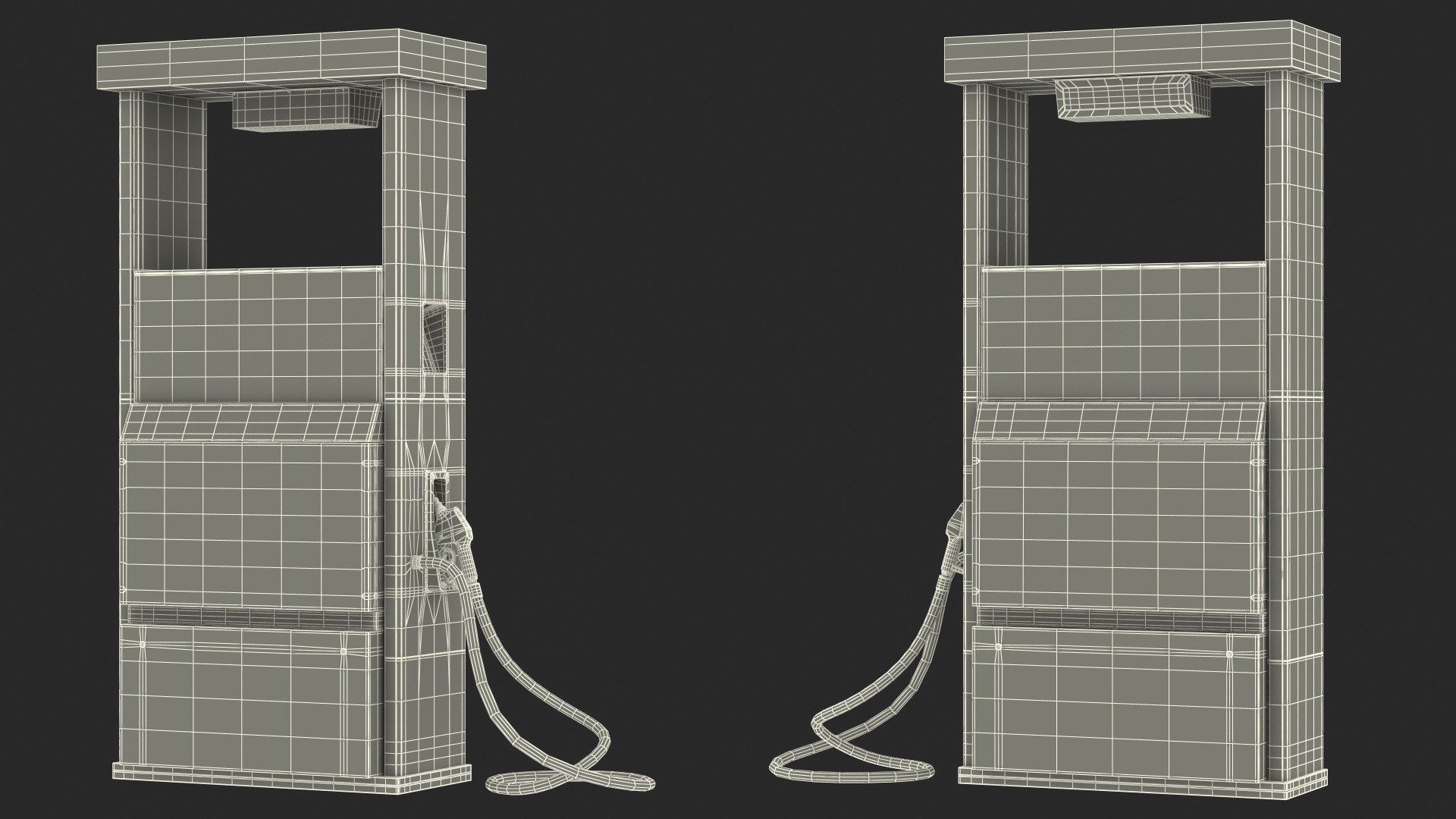 3D model Fuel Dispenser One Nozzle