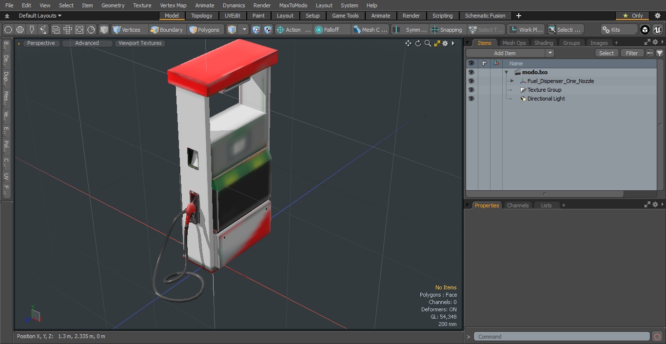 3D model Fuel Dispenser One Nozzle