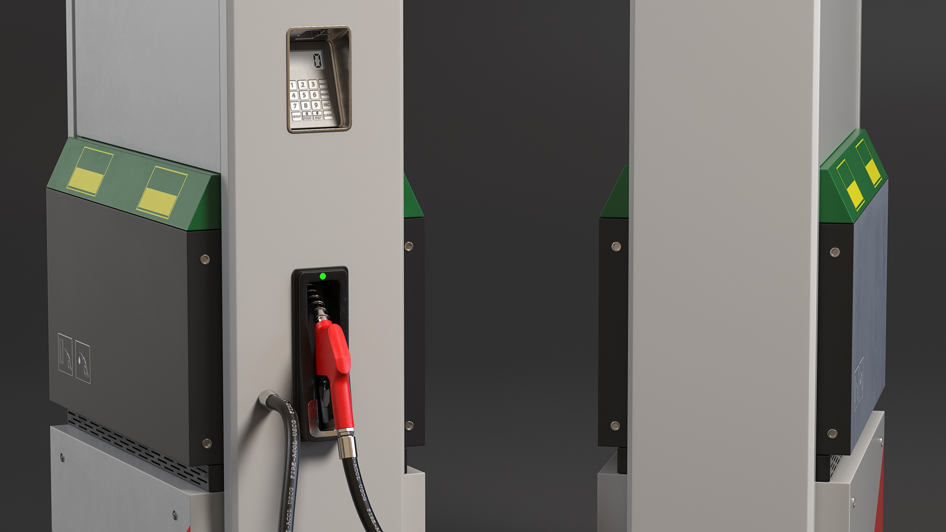 3D model Fuel Dispenser One Nozzle