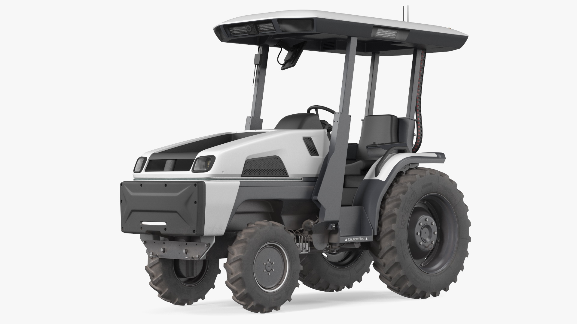 Self Driving Electric Tractor Dusty Rigged 3D