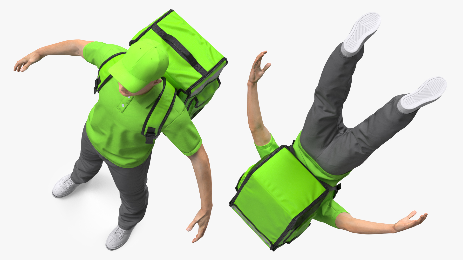 Food Delivery Man T Pose 3D model