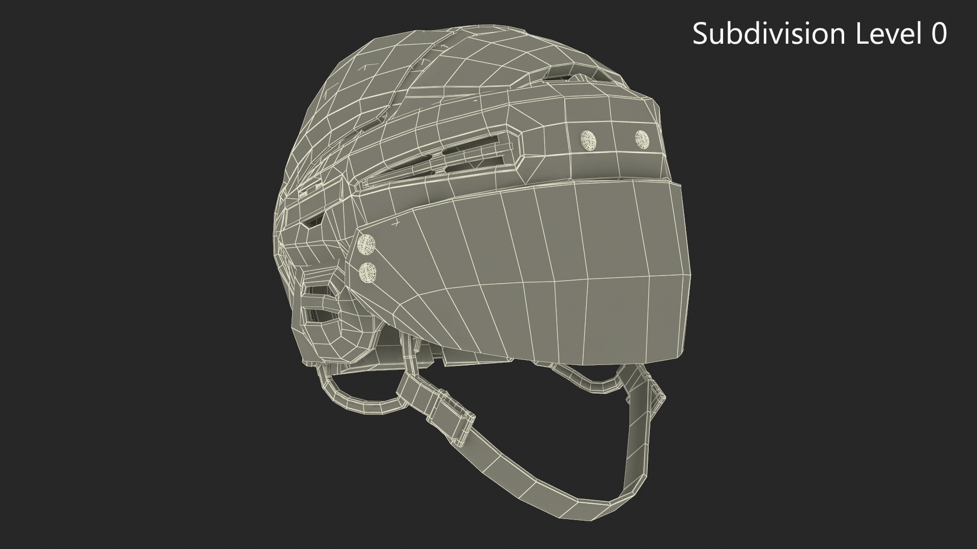 3D Hockey Helmet NJ Devils model