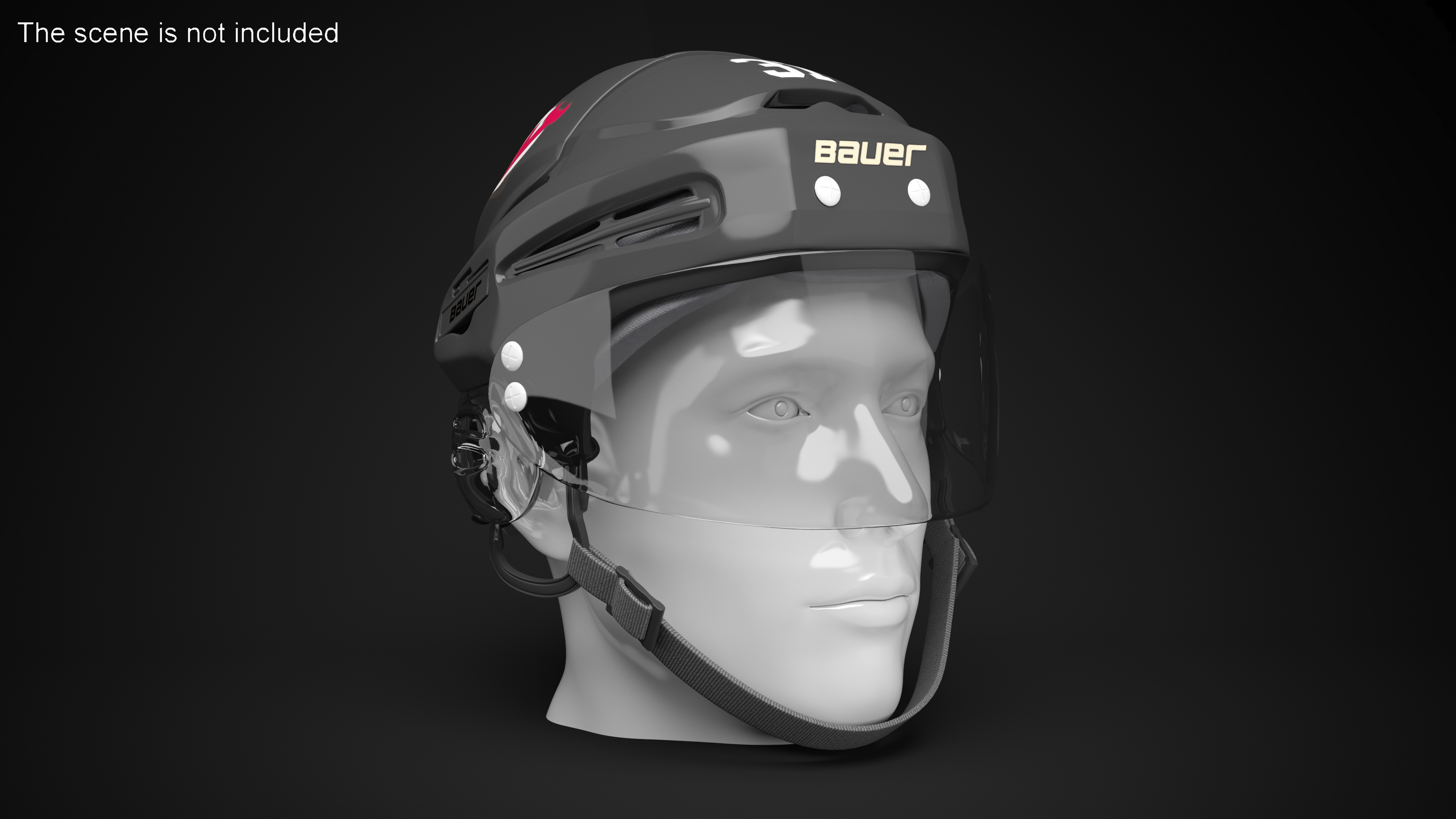 3D Hockey Helmet NJ Devils model