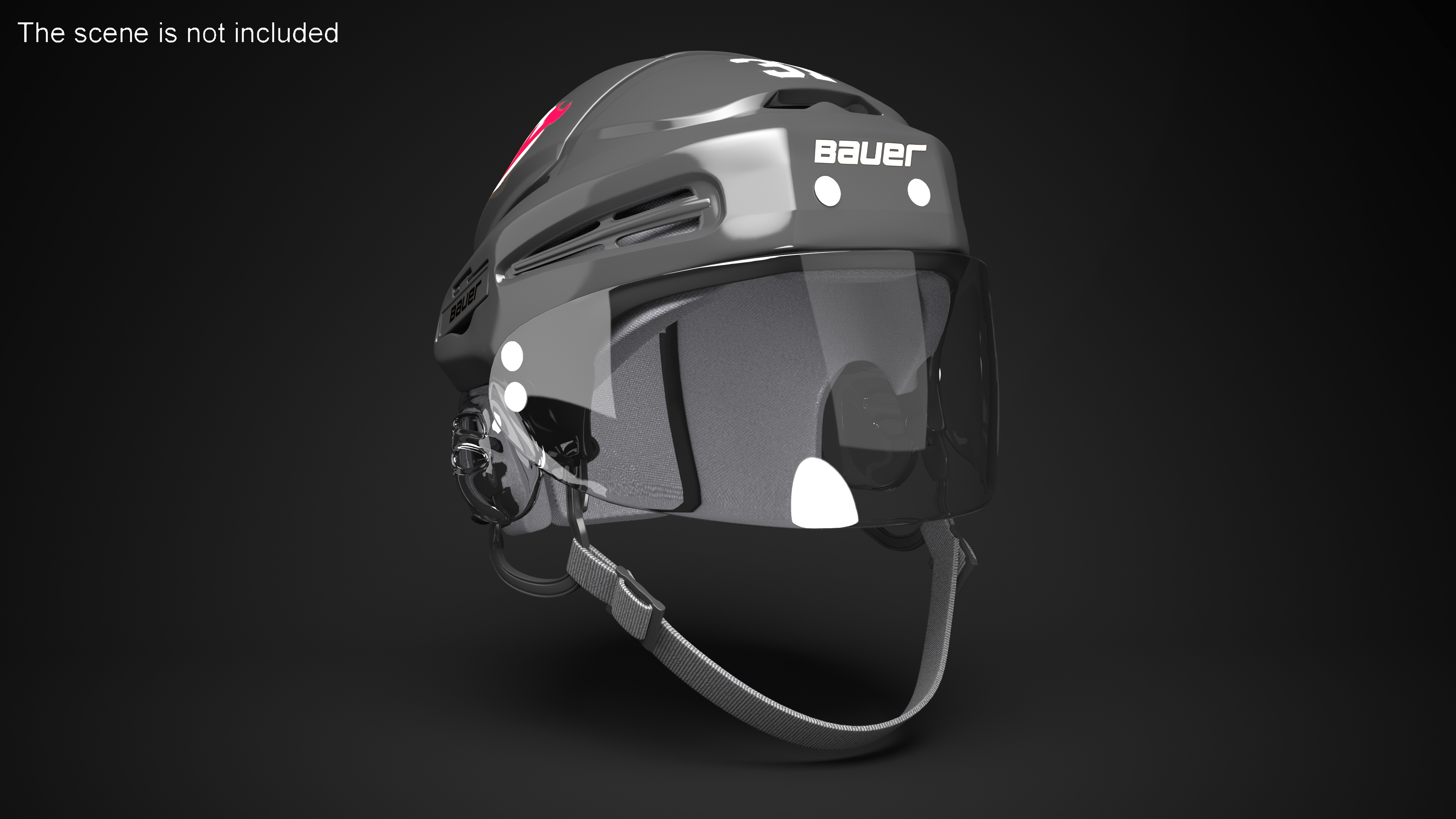 3D Hockey Helmet NJ Devils model