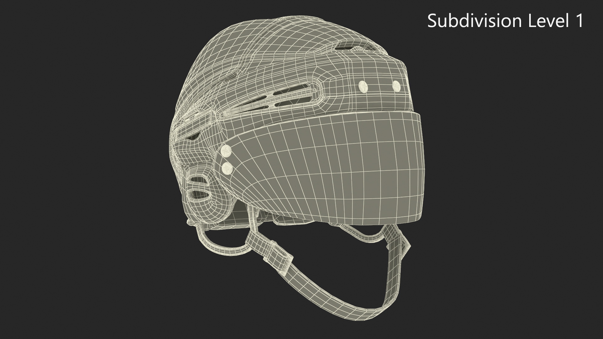 3D Hockey Helmet NJ Devils model