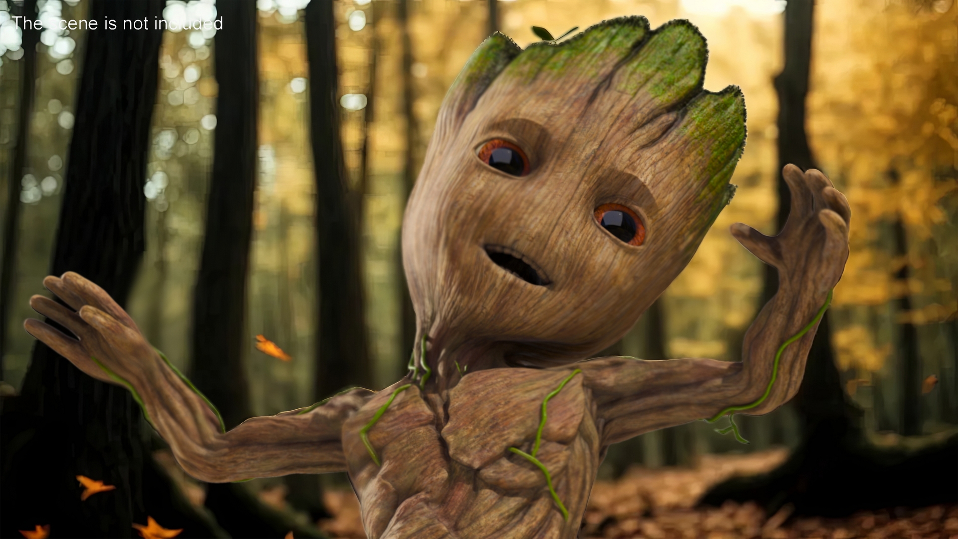 3D model Little Groot Character Dancing Pose