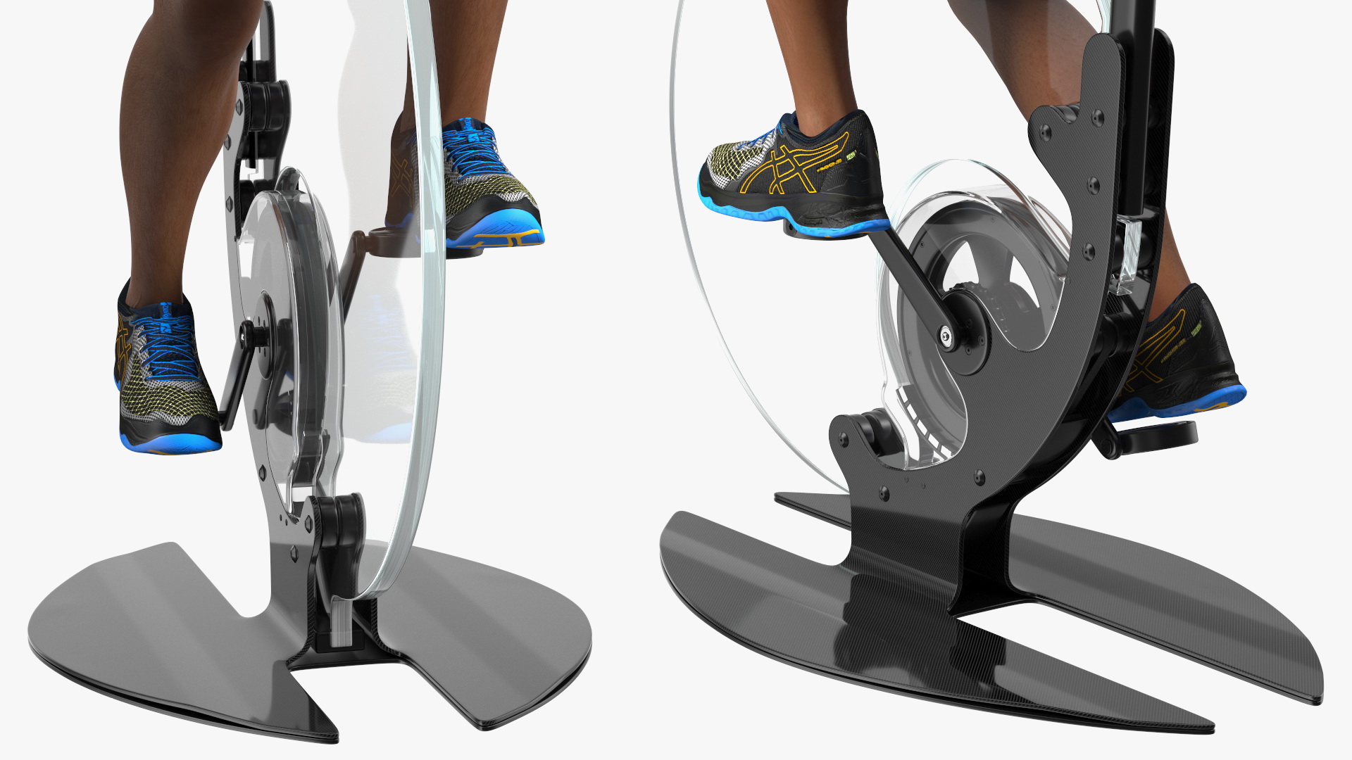 3D model Sportsmen Training on Exercise Bike