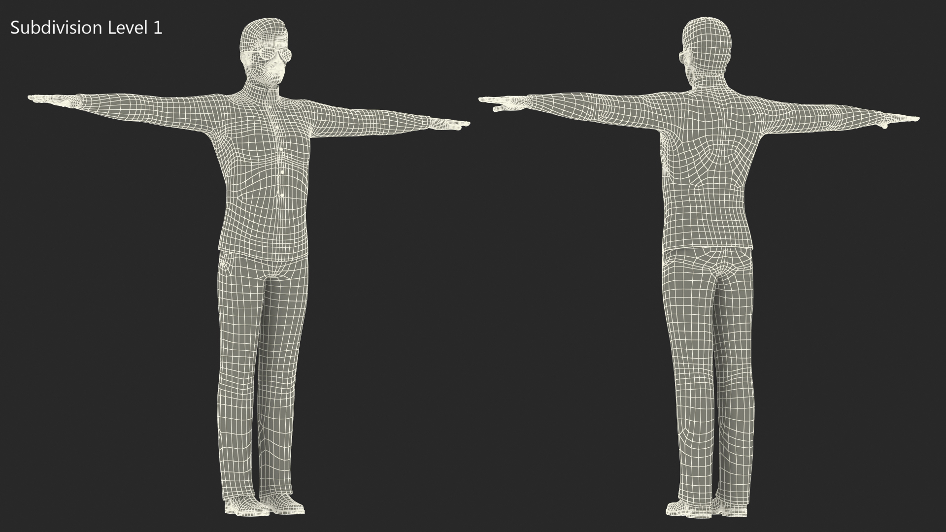 Asian Man Fashionable Style T Pose 3D model