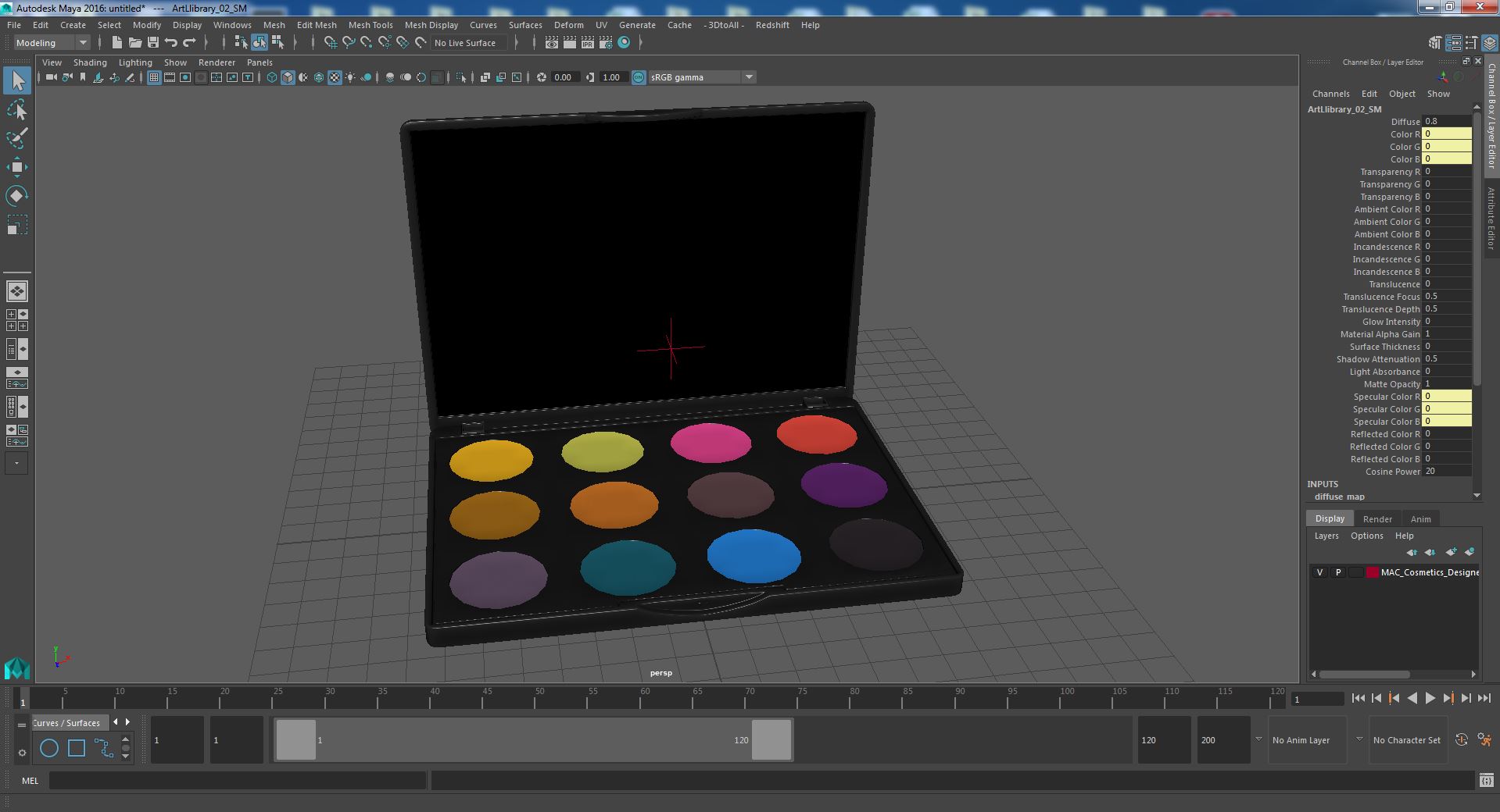 MAC Cosmetics Designer Art Library Palette 3D