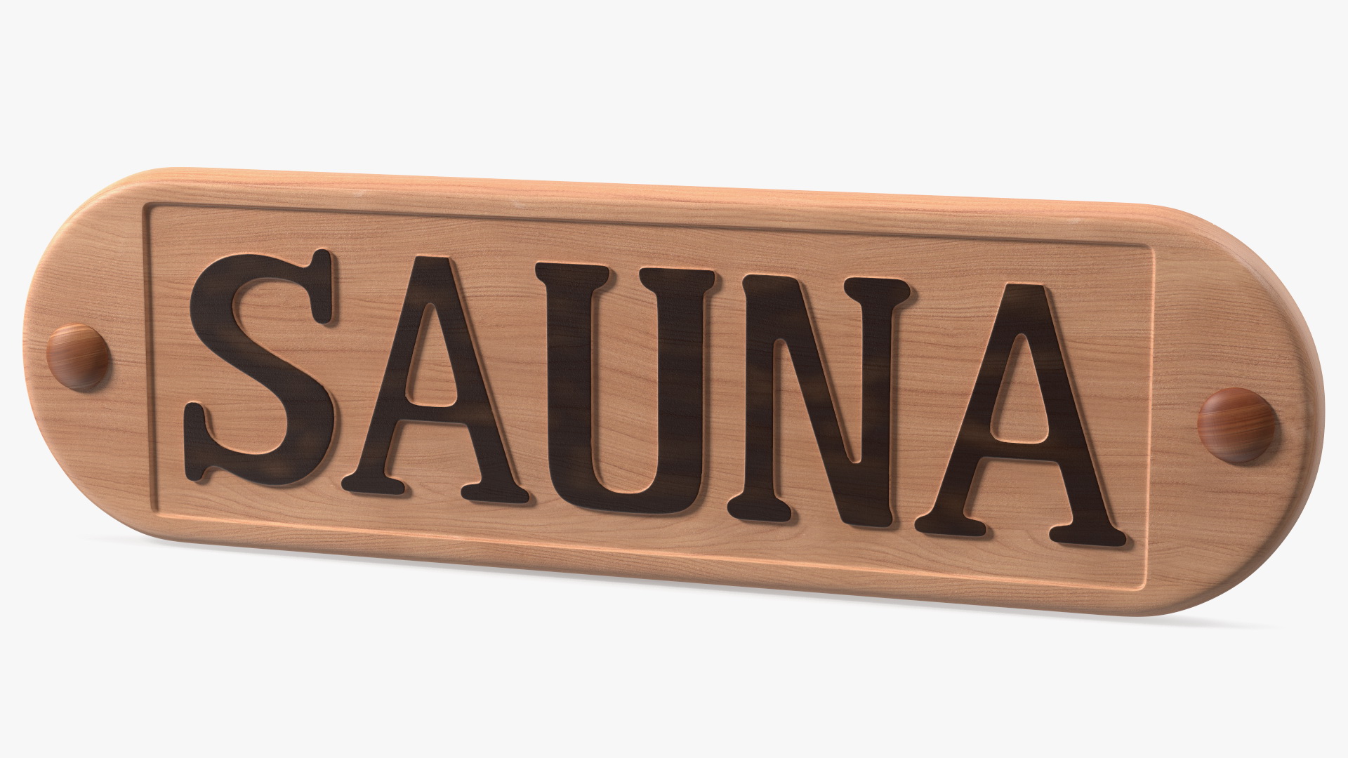 Wooden Sauna Sign 3D