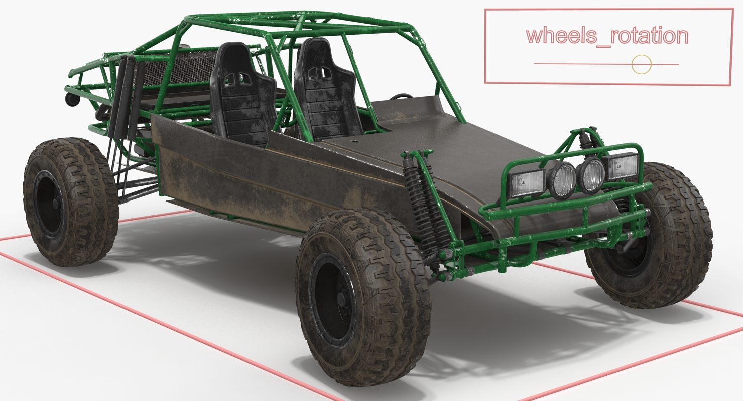 Dune Buggy Rigged 3D