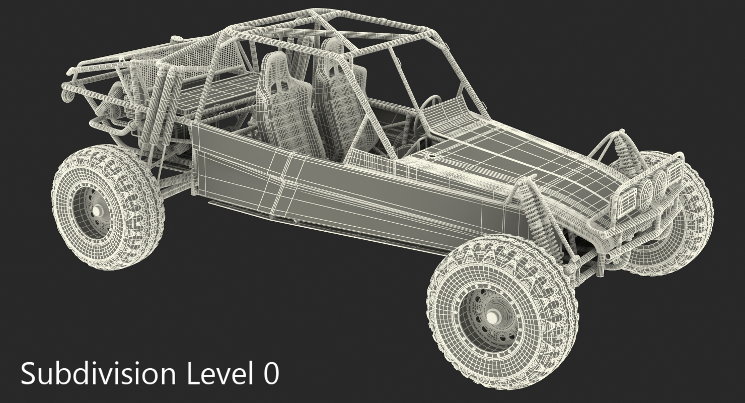 Dune Buggy Rigged 3D