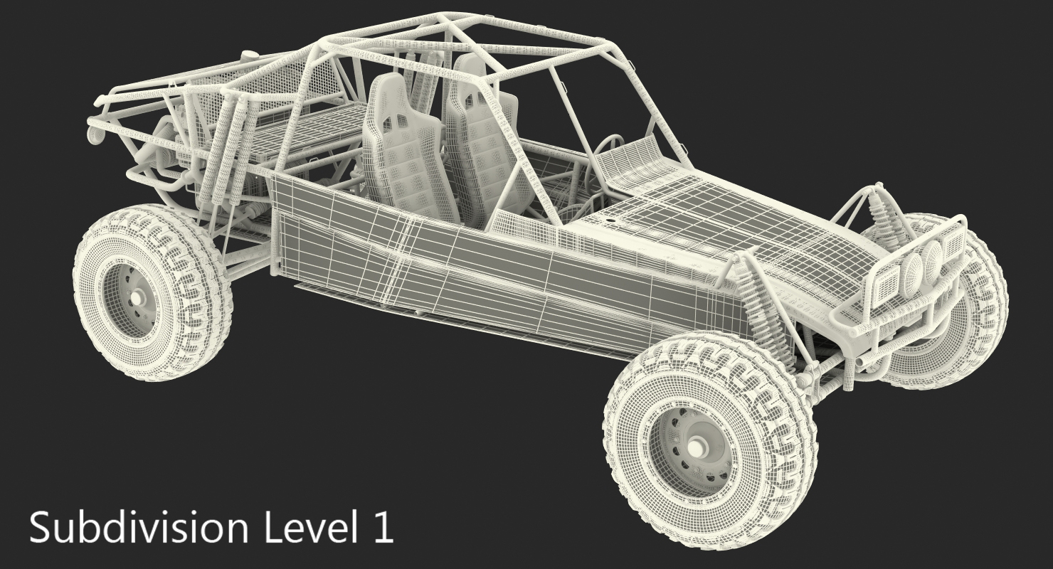 Dune Buggy Rigged 3D