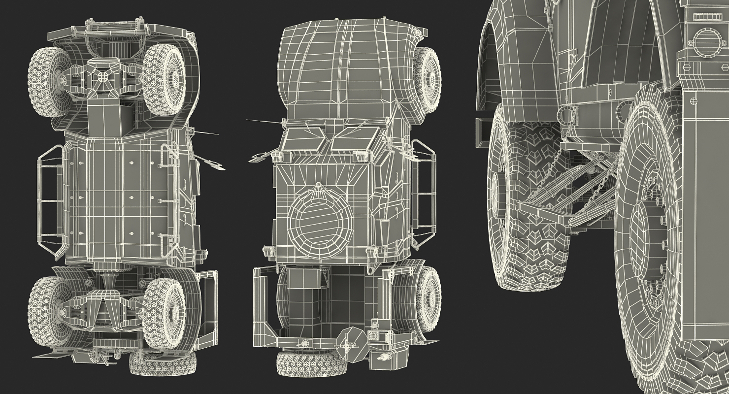 3D Oshkosh M ATV Mine Resistant Ambush Protected Vehicle model