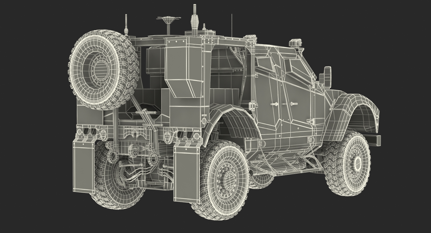 3D Oshkosh M ATV Mine Resistant Ambush Protected Vehicle model