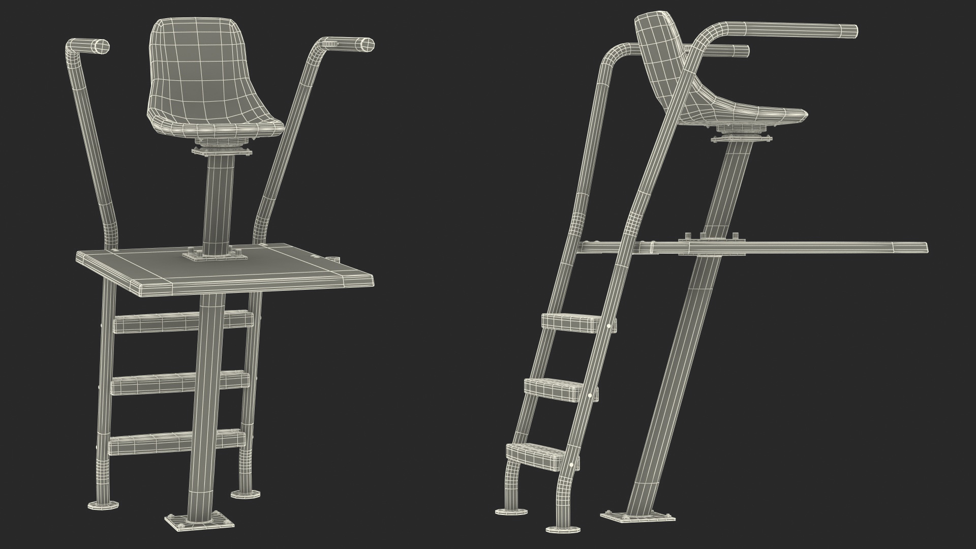 Swimming Pool Lifeguard Chair 3D model