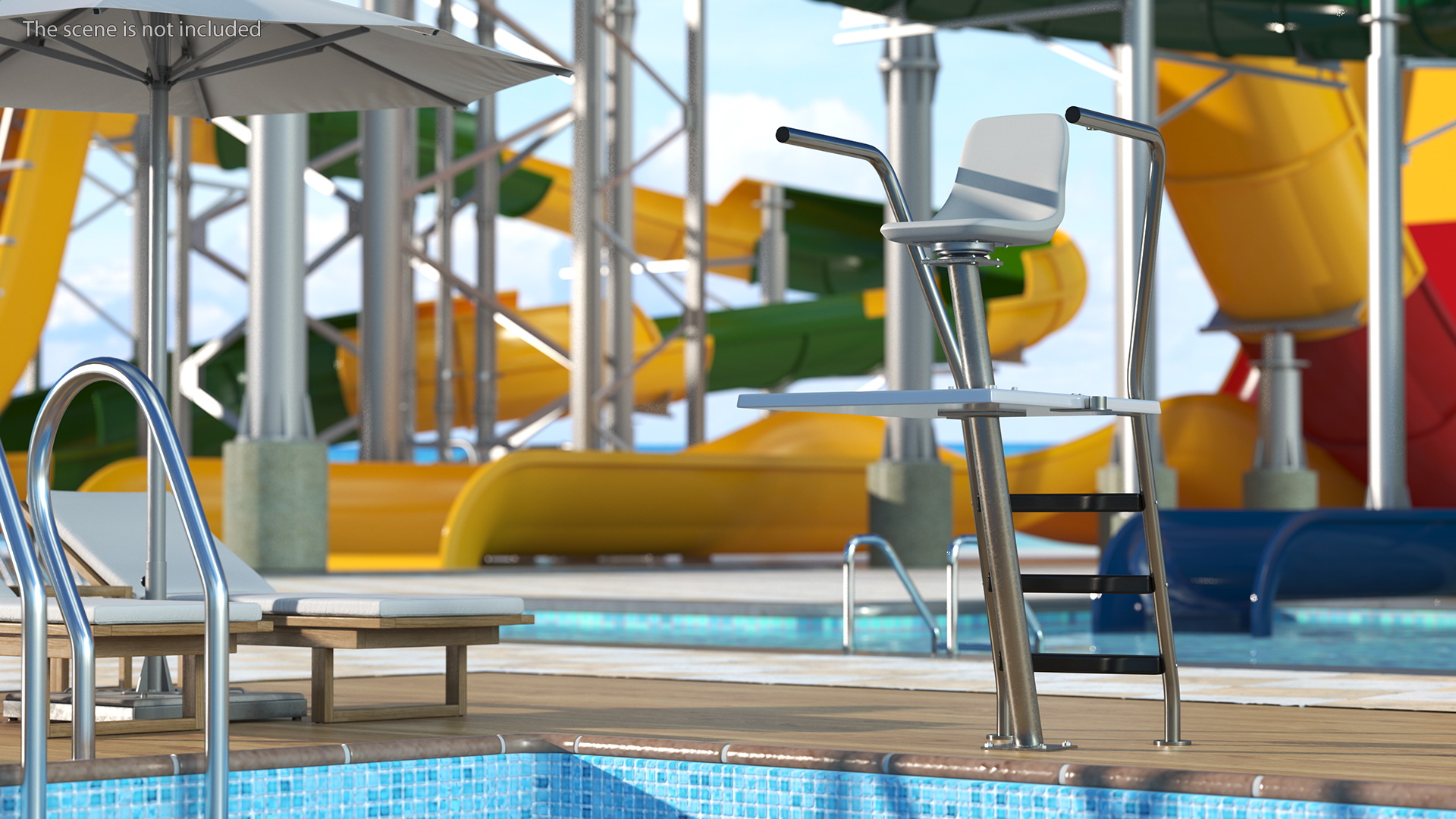 Swimming Pool Lifeguard Chair 3D model