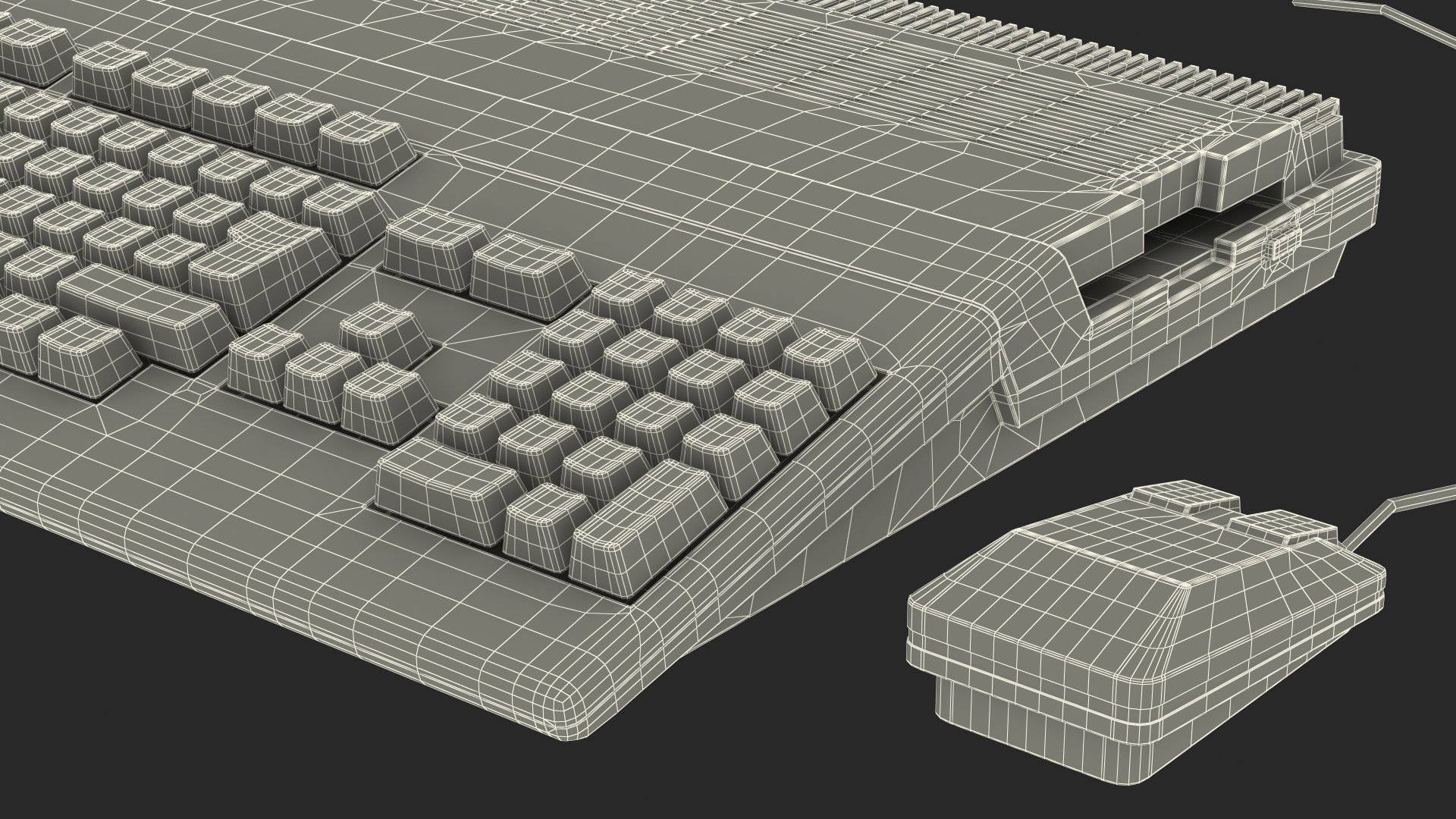 3D Old Home Computer Keyboard