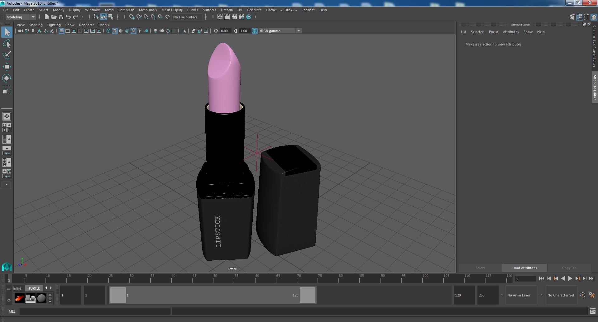 3D Square Lipstick Pink Color