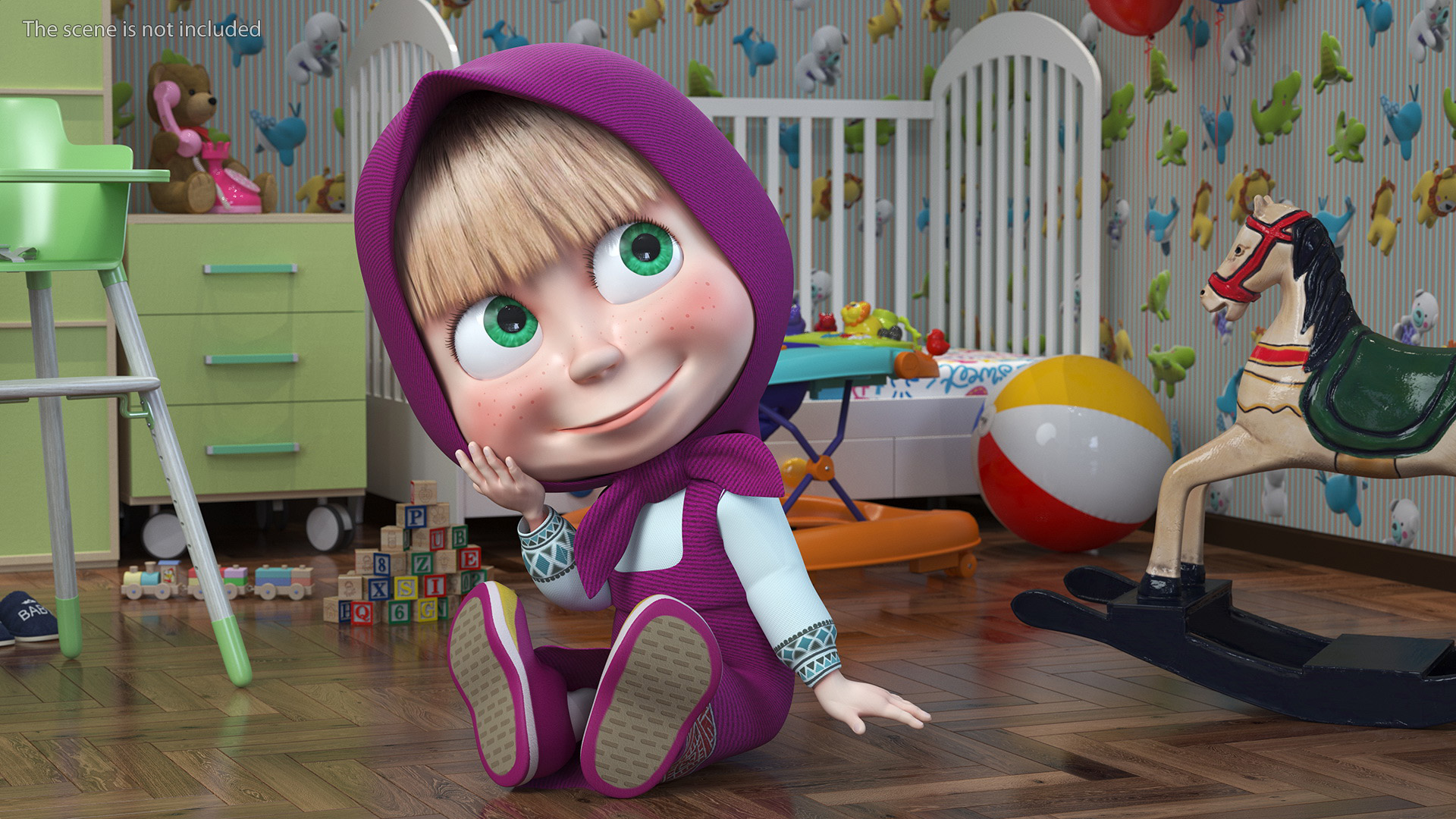 3D model Cartoon Character Masha Rigged